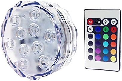 Submersible LED Lights Battery Operated RGB Multi Color Remote Controlled Waterproof Light for Aquarium, Pond, Party, Vase Base,Halloween, Christmas, Holiday Lighting