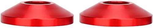 Miniatura 7 de Extremo de manillar universal CNC de aleación de aluminio para manillar de motocicleta, accesorio de tapa de extremo, 1 par (rojo)