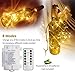 koopower 36ft 100 Led Battery Fairy Lights with Timer on Waterproof String, 36ft Clear Wire, Remote (Timer, Dimmable, 8 Modes), Warm White