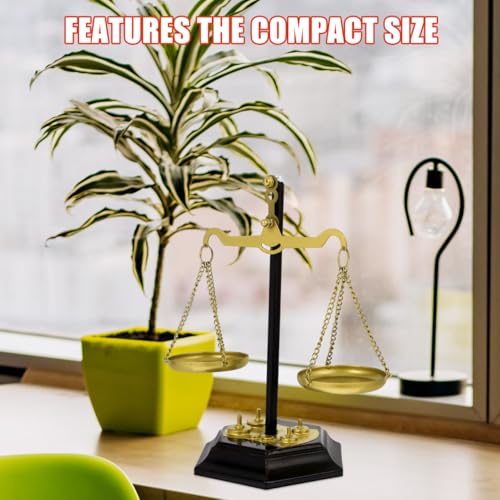 NOLITOY Metallwaage Ornament Vintage Waage Der Gerechtigkeit Dekoration Für Büro Und Zuhause Als Tischdekoration Und Aufbewahrungselement