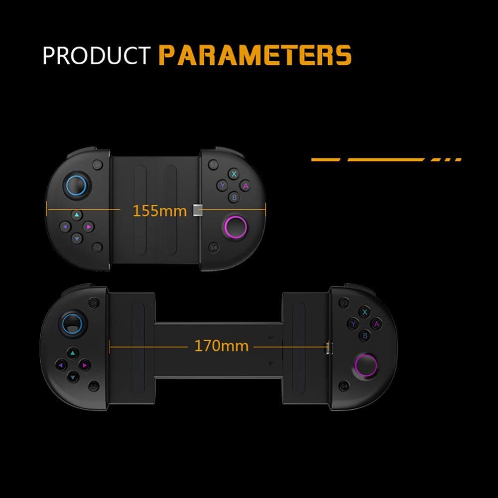 Controlador de Juegos móviles, Gamepad Joystick con conexión Tipo C Controlador retráctil Estable una función