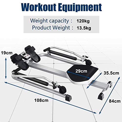 Image of Foldable Rowing Machines Fitness Home Gym Rowing Machine Rower W /Adjustable Double Hydraulic Resistance LCD Fitness Monitor Indoor Multifunctional Rowing Workout Equipment