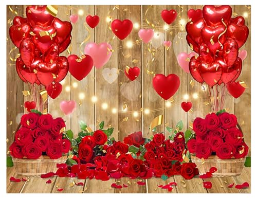Toile de fond romantique en bois pour fêter la Saint-Valentin