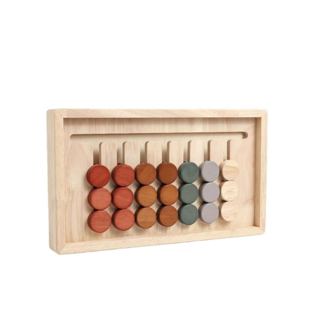 Farb-Schiebespiel zum Zuordnen, Fünf-Farben-Positionierungsrätsel | Montessori Logikspielzeug, Kleinkind Gehirntrainer Spielzeug, Feinmotorik Spielzeug