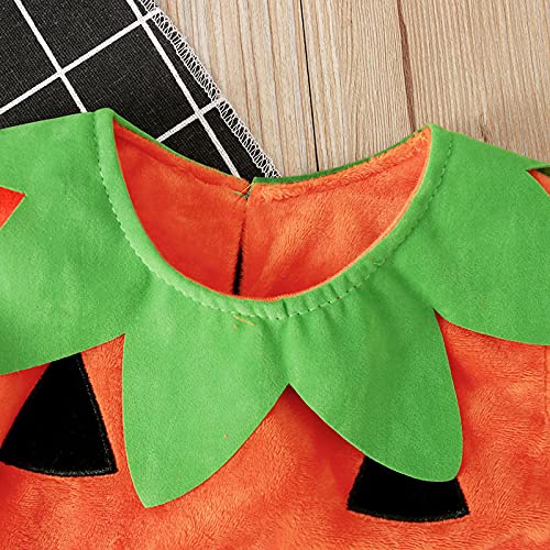 Halloween-kostuumset voor peuters, jongens, meisjes, pompoenvest, tops, hoed, Halloween-kostuum. - Image 8