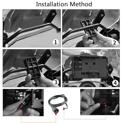 Support de navigation GPS 12mm pour R1250GS pour sécuriser l'écran - 5