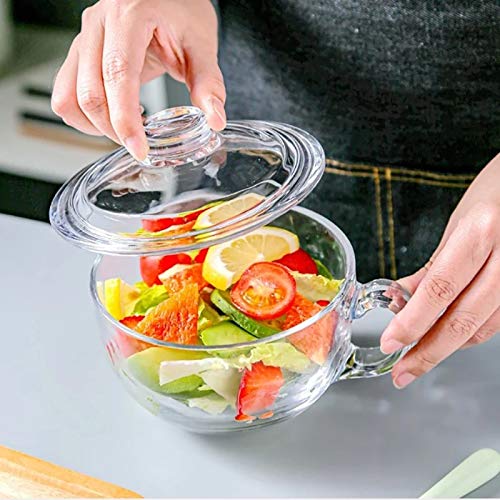 Foyofly QIBI-1212 Clear Soup Bowls With Handle And Glass Lid 550Ml 18 Oz thumb #3