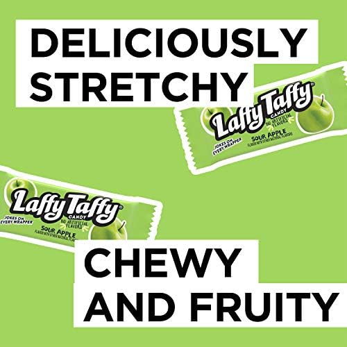 Laffy Taffy Sour Apple Mini Bars, Individually Wrapped Chewy Candy, 145 Ct - 2