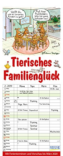 Tierisches Familienglück 239119 2019: Familienplaner - 4 große Spalten mit viel Platz. Familienkal Tierisches Familienglück 239119 2019: Familienplaner - 4 große Spalten mit viel Platz. Familienkal