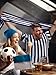 Tchumum Referee Shirt Men Womens Soccer Ref Costume Jersey, V-Neck Striped Professional Official Sports Referee Shirt (Stripe, X-Large)