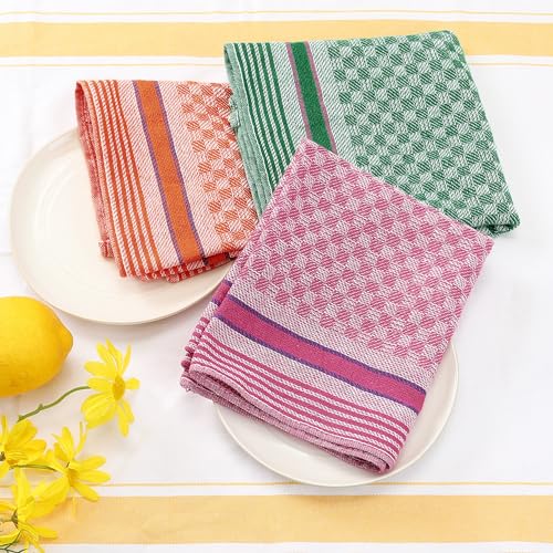 Torchon de cuisine 100% coton uxcell serviette gaufrée absorbante 6x - 7