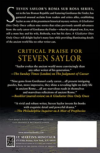 A Gladiator Dies Only Once: The Further Investigations of Gordianus the Finder (Novels of Ancient Rome, 11) - Image 2