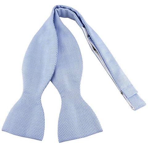 TigerTie Selbstbinder Piqué in hellblau-weiss gemustert Cover