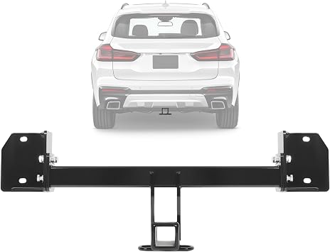 Class 3 Rear Trailer Hitch, 2 Inch Square Receiver Compatible with 2011-2017 BMW X3, 2015-2018 BMW X4 3500LBS Steel