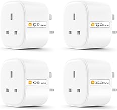 Smart Plug Works with Apple HomeKit Siri, Alexa, Google Home Refoss WiFi Smart Plug Socket with Energy Monitoring Wireless Remote Control Timer Plug No Hub Required 13A,4 Packs
