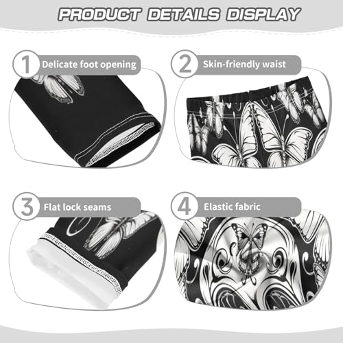 Toddler Girls Leggings Printed Yoga Pants Leggings Skull Head Butterfly for Kids3