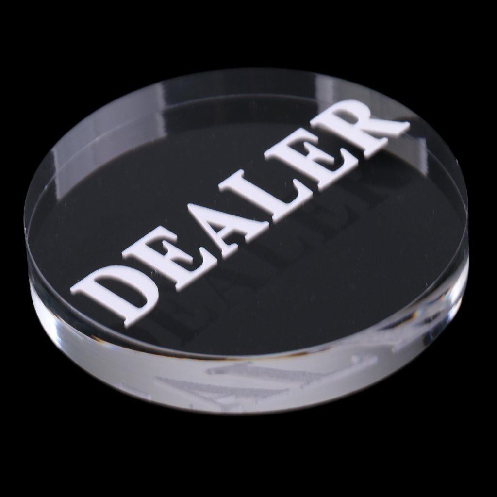 MagiDeal Hochwertig Acryl Transparent Poker Dealer Button