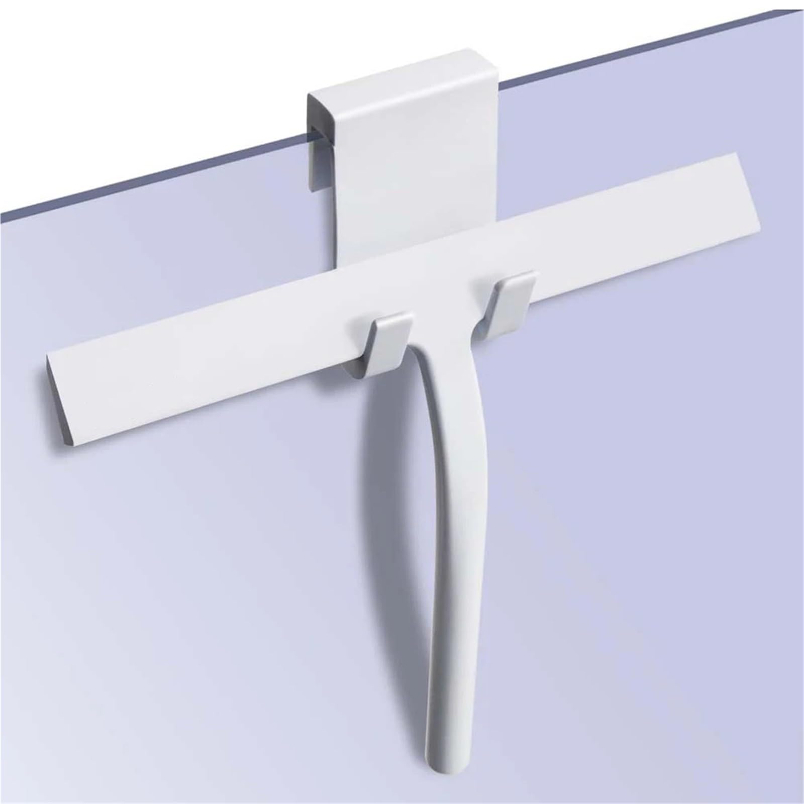 Limpiacristales Ducha Escobilla de Goma for Ducha baño, limpiaparabrisas Vidrio, Espejo Ventana, raspador Silicona con Soporte, Herramienta Limpieza(Black)