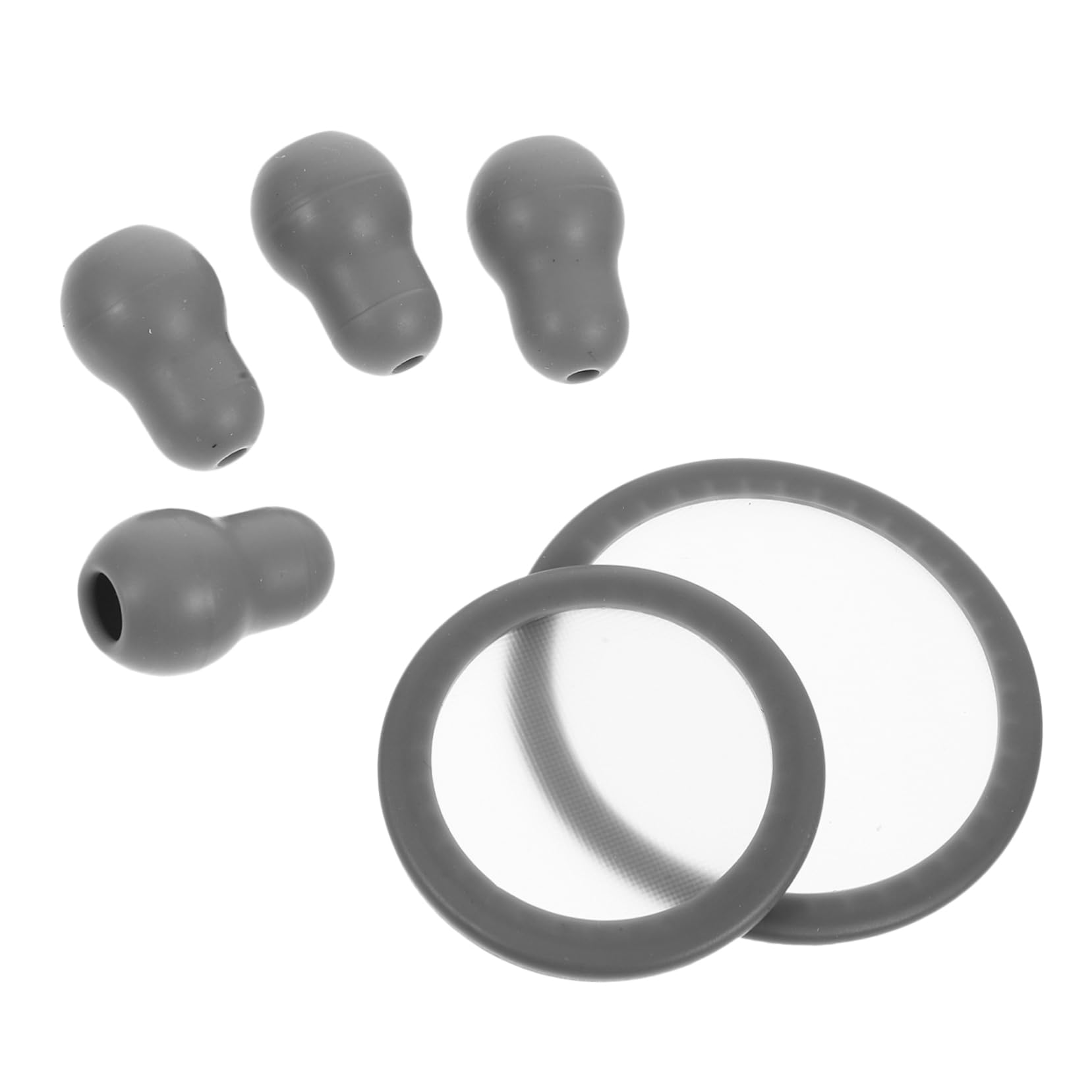 Ciieeo 5 Juegos Set De Tapón Para Los Oídos De Estetoscopio Puntas De Los Oídos De Reemplazo Puntas De Auriculares De Repuesto Enfermera Vestida De Accesorios Gris Gel De Sílice