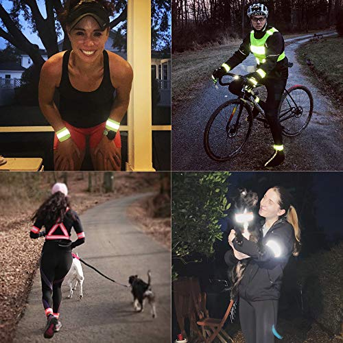 Reflective Bands Ankle Bands Cycling Arm Reflector Bands Reflective Wrist Reflective Running Gear Running Reflective Bands For Cyclists Running Reflective Gear Biking Leg Strap Slap Bracelet Belt #TOP4