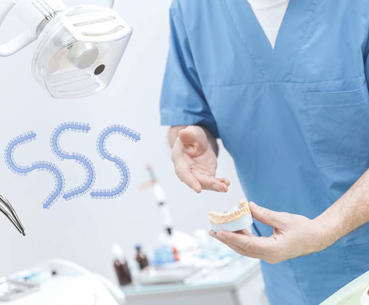 Dental Orthodontic Separator Ties S Type Orthodontic Separator Ties Molded Separators (Blue)