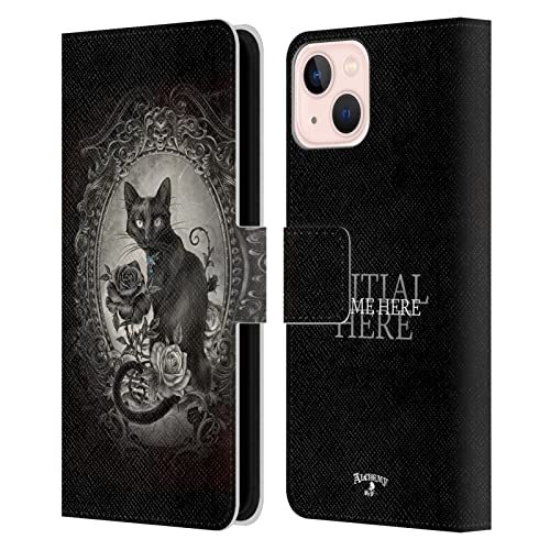 Coque en cuir à portefeuille iPhone 13 pour protéger écran et ranger cartes Poe Skulls