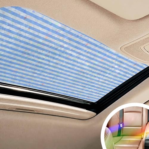 Película de privacidad para ventana en franjas azul y blanco miniatura 2