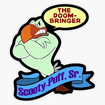 Scooty-Puff Sr Sticker Bumper Sticker Vinyl Decal 5"