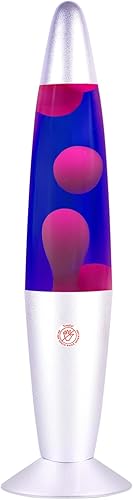 Vanful Lámpara de magma morada con base de cera blanca de astilla hermosa lámpara de estado de ánimo de movimiento líquido, decoración relajante