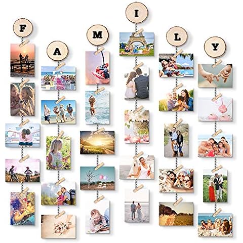 Uping Marco de Fotos Pared Multiples con Pinzas y Personalización Cover