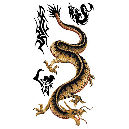 Amazon Com Supperb Temporary Tattoos Japanese Dragon Beauty Personal Care
