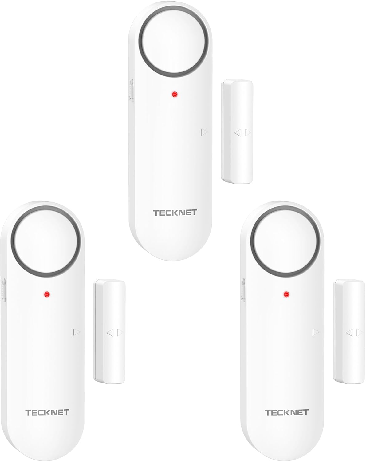 TECKNET Door Alarms When Opened, Window Door Alarm for Kids Safety, 2-in-1 Alarm & Chime, Door Sensor for Home Security, 3-Level Volume Control, Window Alarms for Garages, Apartment, 3Pcs