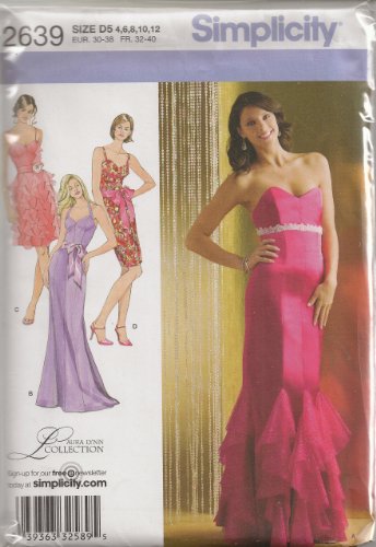 Patron Simplicity 2639 robe de soirée haut de gamme Laura Lynn