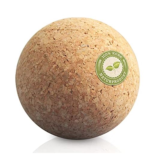 Juego de bolas de masaje natural de 7 cm – pelota de corcho – bola de fascia para zonas gatilladoras – pelota de fascia (entrenamiento de fascia) – fascitis plantar, tensión