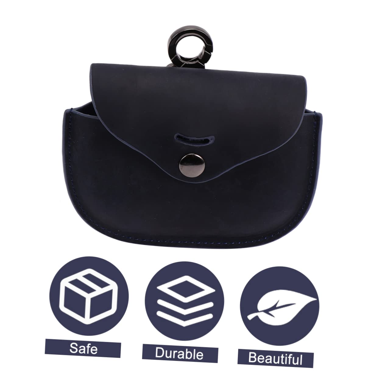 BESTonZON 2 Juegos Funda para Auriculares Inalámbricos Contenedor De Auriculares Bolsa Protectora para Auriculares Inalámbricos Piel Genuina Portátil Estuche Protector