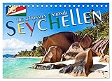 Seychellen - Die schönsten Strände (Tischkalender 2023 DIN A5 quer), Calvendo Monatskalender - Max Steinwald 