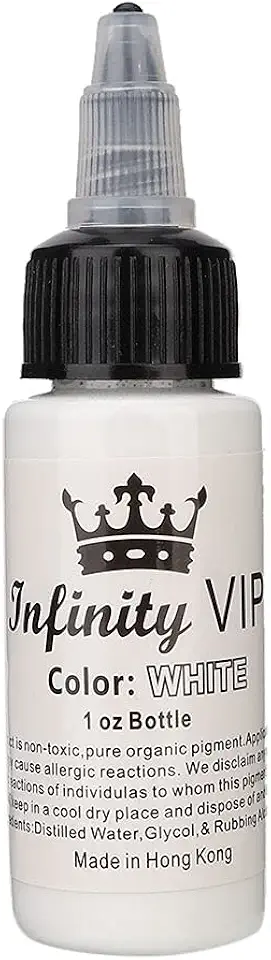 Tinta de tatuagem, 30 ml ferramenta de acessório de tinta de pigmento de tatuagem semi permanente para maquiagem 3D beleza pele arte corporal(white)