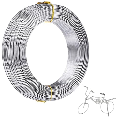 165 Feet/50M Aluminium Craft Wire, 18 Gauge 1mm Bendable Metal Wire for Craft Sculpting, Jewellery Making, Armatures and Wire Weaving Cover