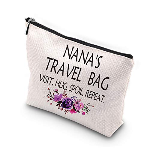 KUIYAI Nana Gift Nana Birthday Mother’s Day Gift Grandma Cosmetics Bag Toiletry Bag for Traveling (Nana's Travel Bag)