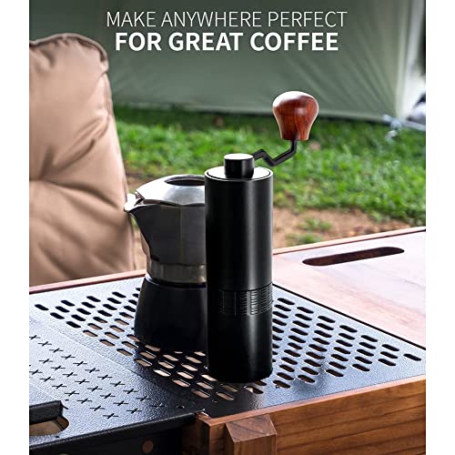 FGHJQ Manuelle Kaffeemühle mit konischem Grat aus Stahl, tragbare Hand-Kaffeemühle für Büro, Zuhause, Camping – Bild 3