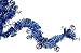 Joyous Hanukkah Festival Star of David Garland Decoration, Blue/Silver, Tinsel, 15 Feet, Pack of 1