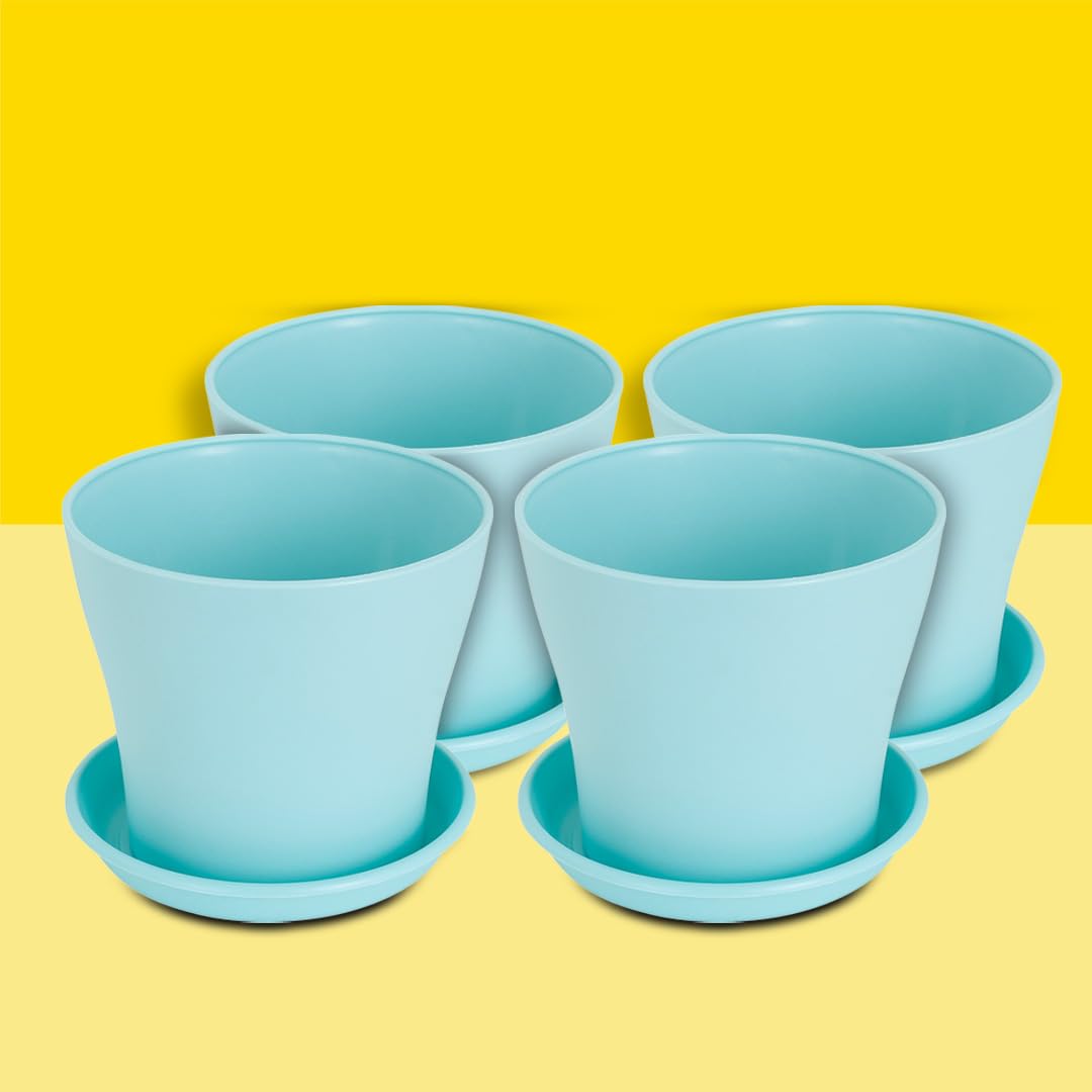 See full amazon price history chart for Kraft Seeds by 10CLUB Colourful Flower Planters with Bottom Plates - Pack of 4 (Sky Blue) | Modern Plant Pots for Garden and Terrace | Pots for Home Garden Plants | Planters with Tray Kraft Seeds by 10CLUB Colourful Flower Planters with Bottom Plates - Pack of 4 (Sky Blue) | Modern Plant Pots for Garden and Terrace | Pots for Home Garden Plants | Planters with Tray (B09372LQMG) Amazon Price History, Amazon Price Tracker