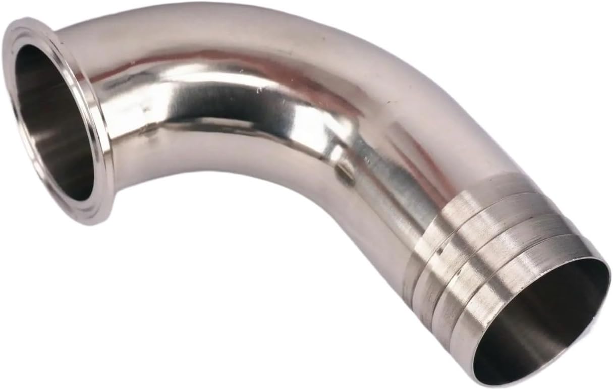 102mm ホース 有刺鉄線 4インチ トライクランプ フェルール 304 ステンレススチール エルボ継手アダプター CQMLWSD