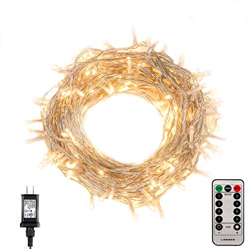 LOENDE Christmas Lights Outdoor String Lights 72FT 200 LED 8 Modes Indoor String Lights with Remote, Fairy LED String Lights for Home Garden Kitchen Christmas Wedding Holiday Party Decor, Heavy-Duty