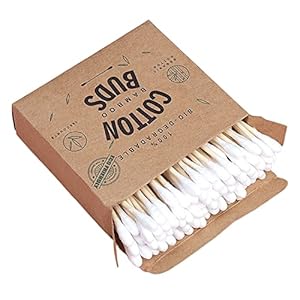Hisopos de Algodón 100 Piezas, Bastoncillos de Algodón para Maquillaje Herramientas