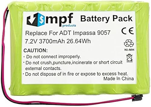 Miniatura 2 de Reemplazo de batería de 3700mAh 6PH-H-4/3A3600-S-D22 compatible con DSC Impassa 9057, SCW9057, SCW9055, SCW9057G-433 y ADT 17000145, 17000152 Panel