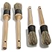 SudMagic Boar Hair Car Detailing Brushes - Detail Brush 4 Piece Set for Cleaning Automotive Wheels, Rims, Interior and Exterior