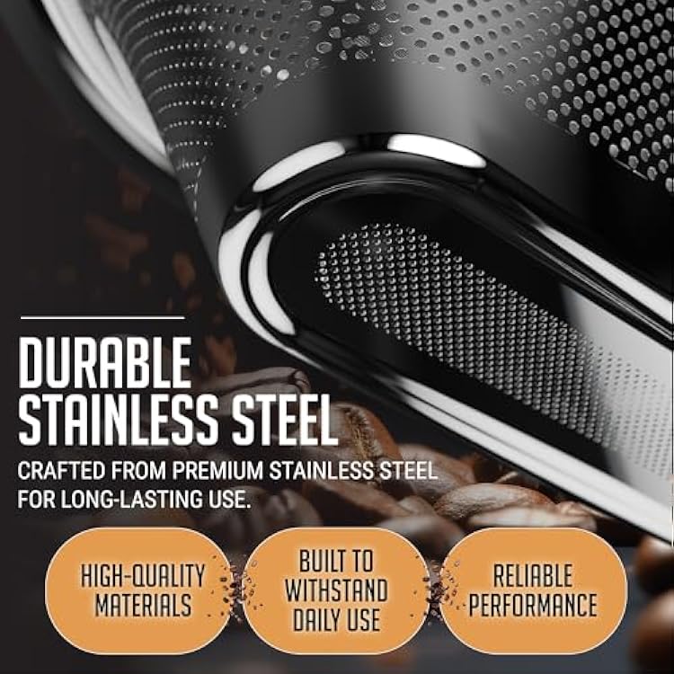 HEXNUB Reusable #4 Coffee Filter for Technivorm Moccamaster KBGV, KBT Coffee Machines, Durable Stainless Steel Mesh Metal Filter