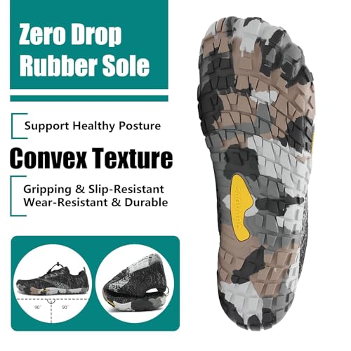 Image of SAGUARO Womens Mens Barefoot Shoes Minimalist Trail Runner Wide Toe Box Zero Drop Outdoor Cross Training Shoe