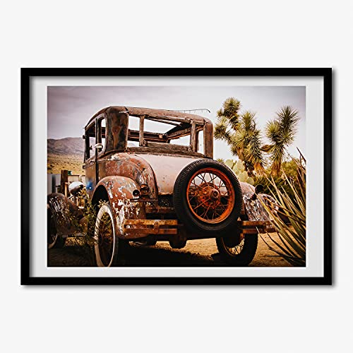 Cadre photo affiche 70x50 cm tableau cadre en bois peinture moderne épave